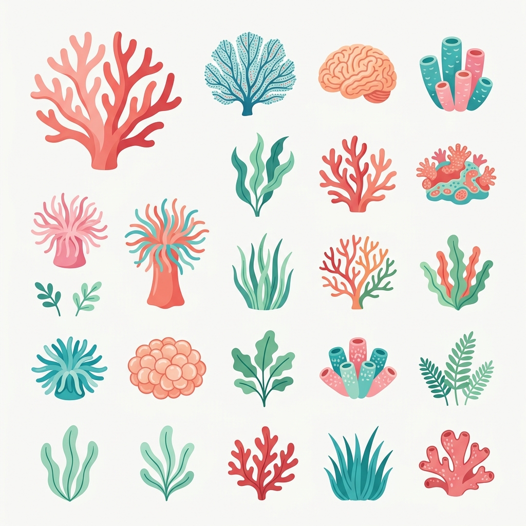 Coral Decoration Set